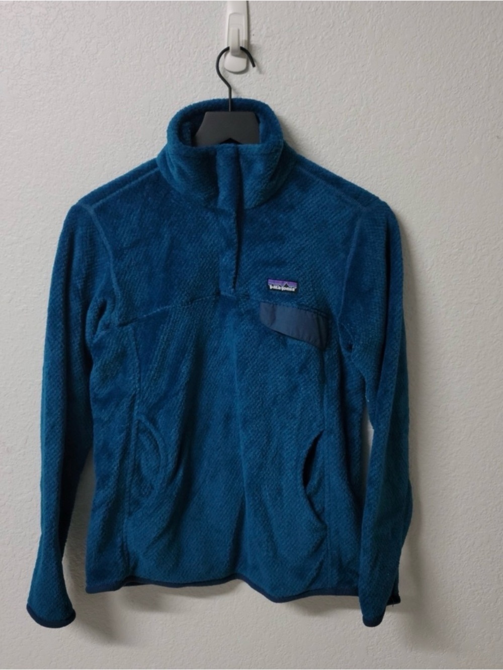 Patagonia Teal Blue Fleece Half-Zip Pullover